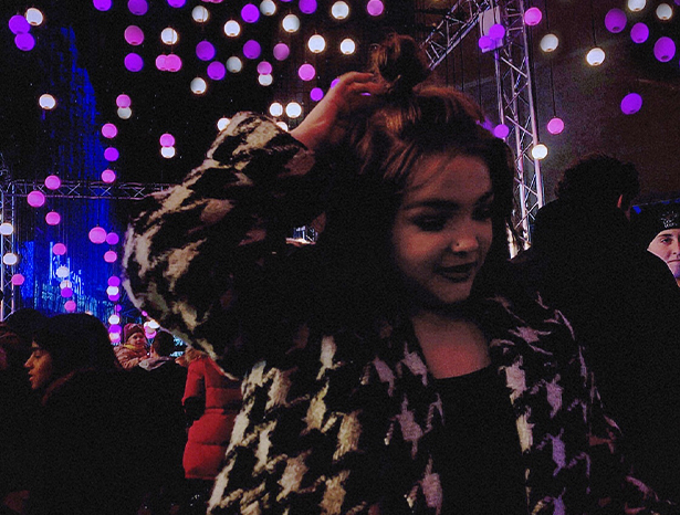 Student at Light Up Leicester