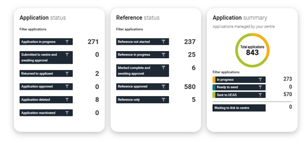 Adviser portal filters screenshot