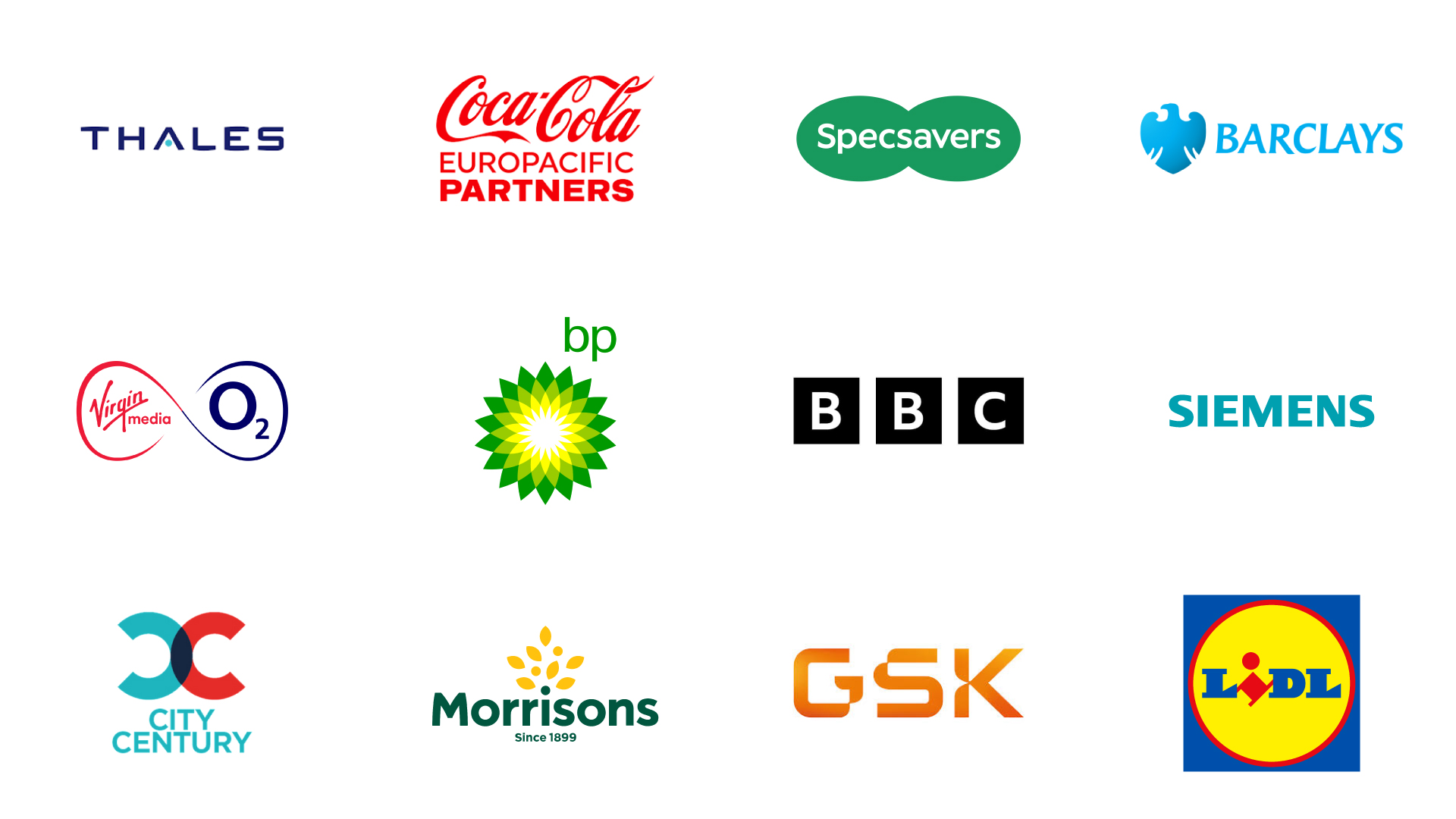 Logos of oganisations which have employer profiles 