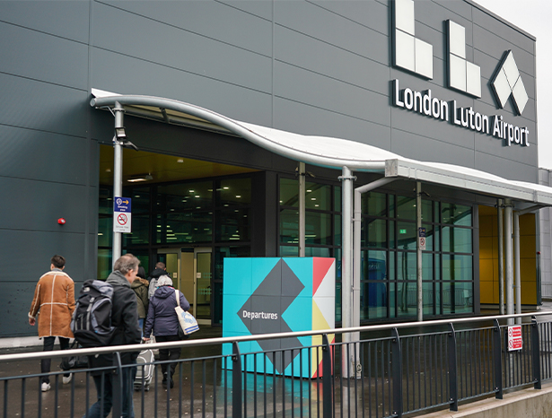 Luton airport entrance
