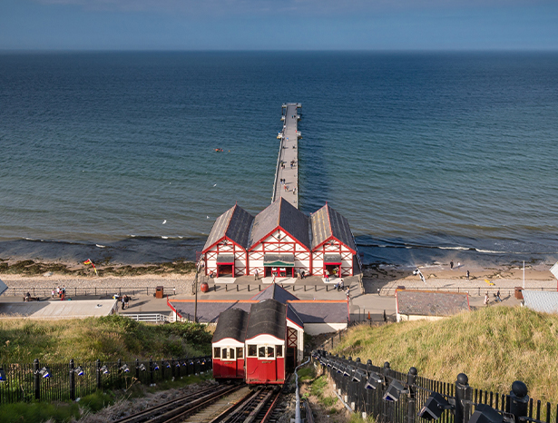 Saltburn-by-the-Sea furnicular and pier
