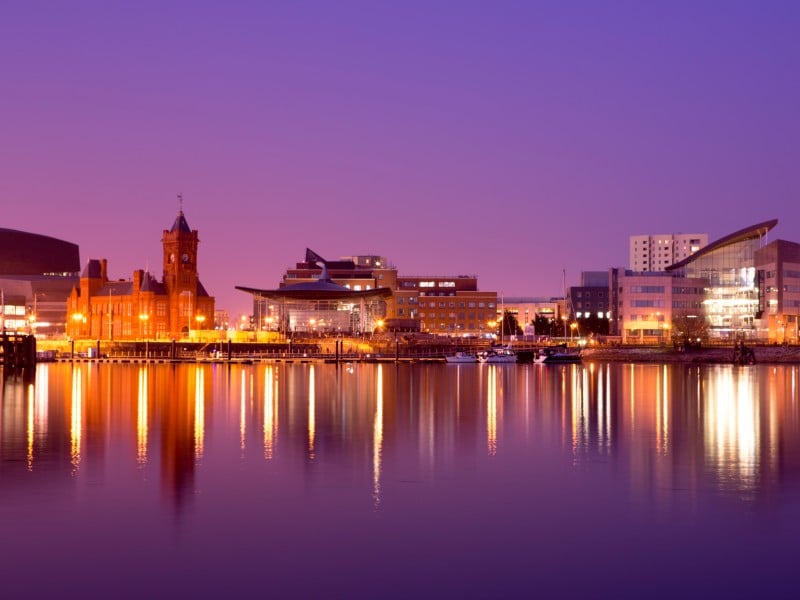 Welsh city skyline