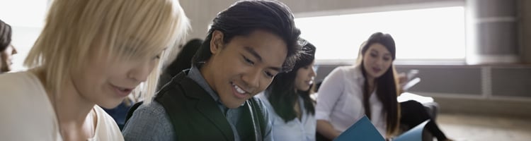 International students in class