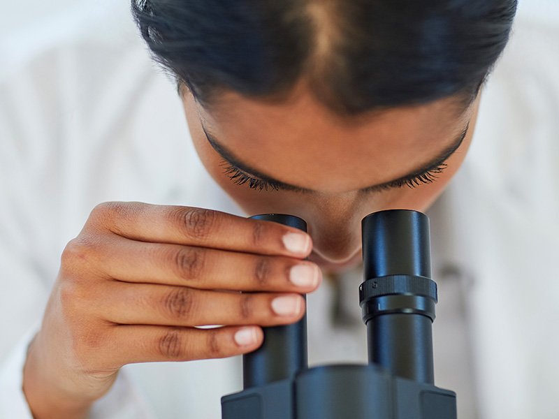 Young woman in a science research internship