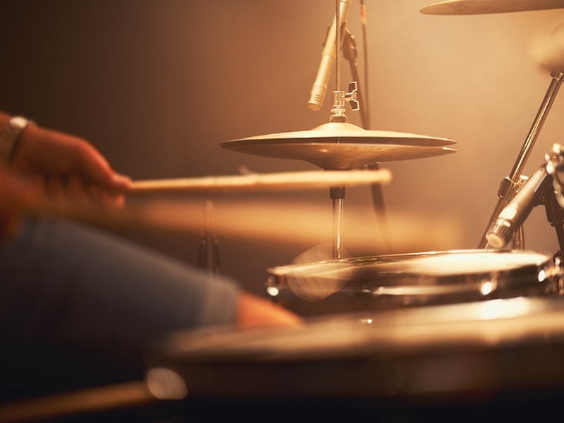 Drums being played