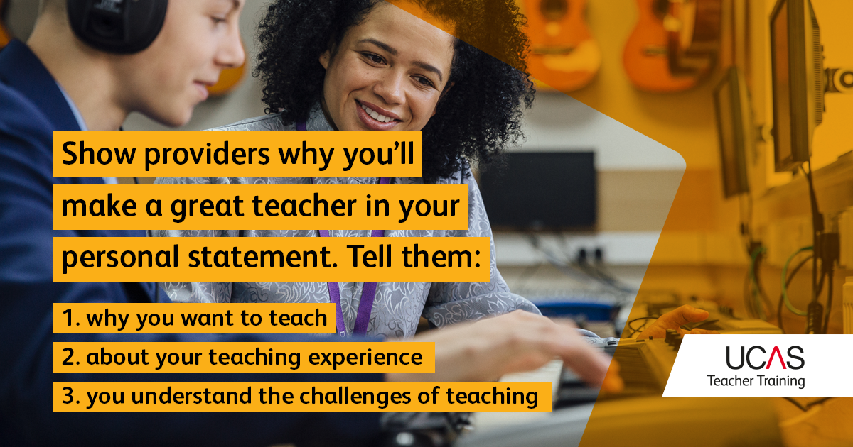 how to write teacher training personal statement