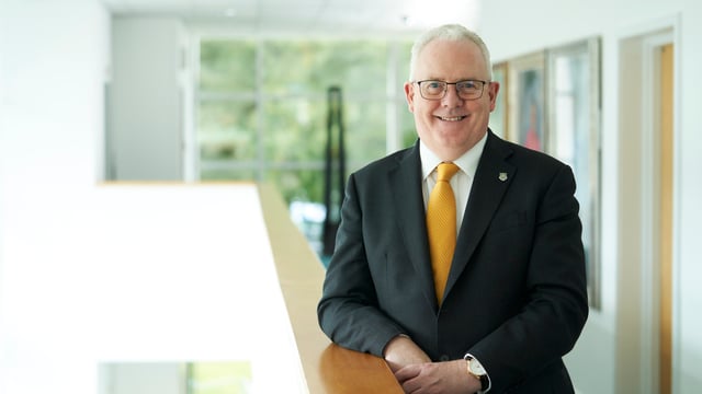 Head shot of Professor Sir Gerry McCormac FRSE, FSA, FRSA, FHEA, Principal and Vice-Chancellor, University of Stirling 
