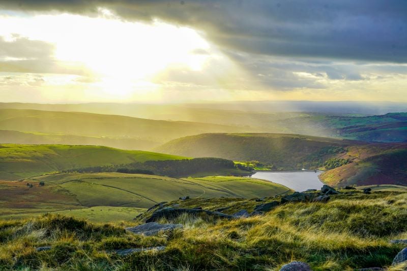 Peak District in sunlight