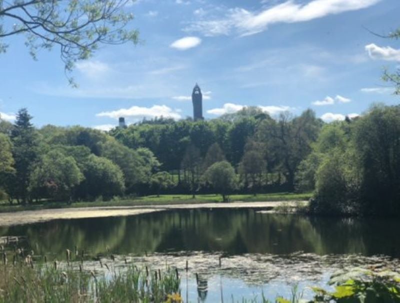 The loch at Stirling campus