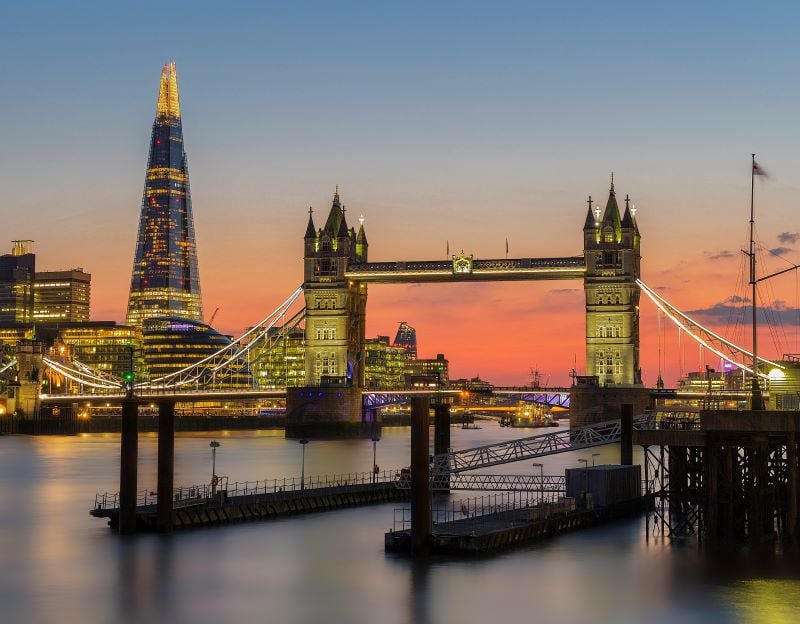 Tower Bridge, London at night