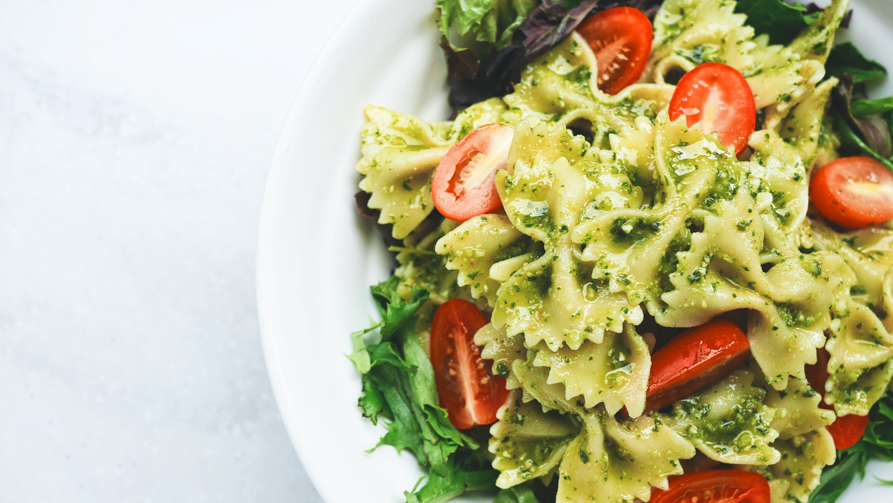 A pasta dish presented on a plate