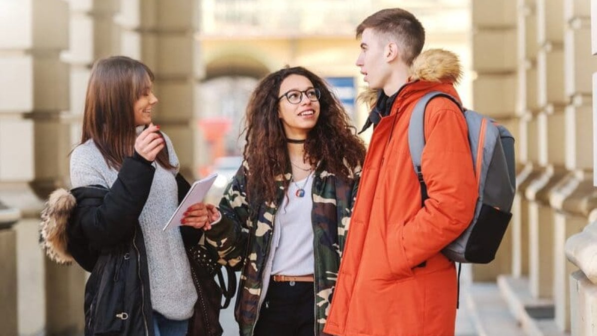 Students chatting