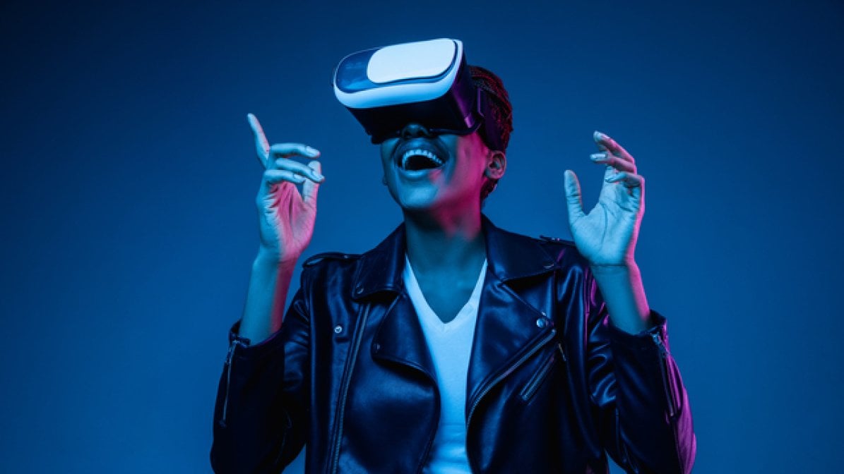 Person using VR headset