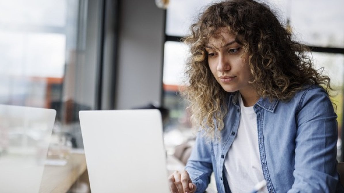 Woman with laptop