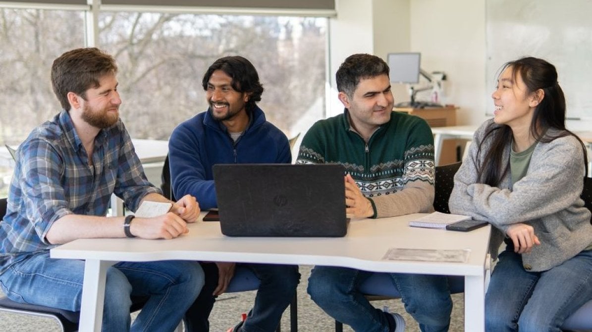 Students in a group discussion