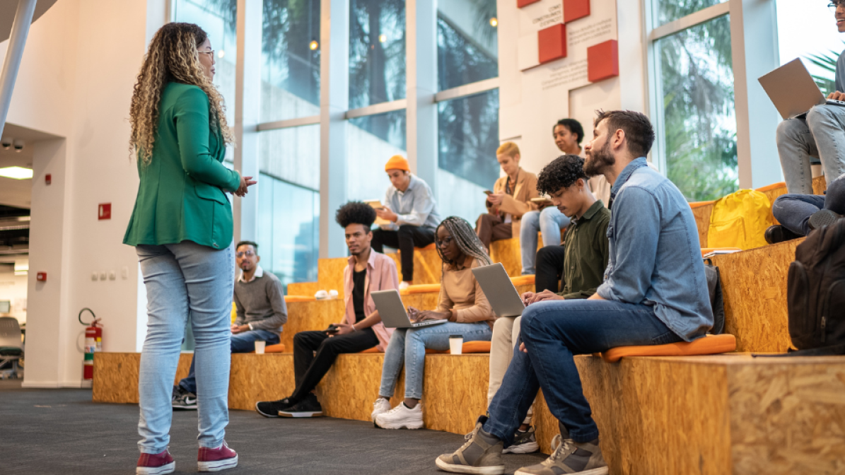 students in lecture theatre