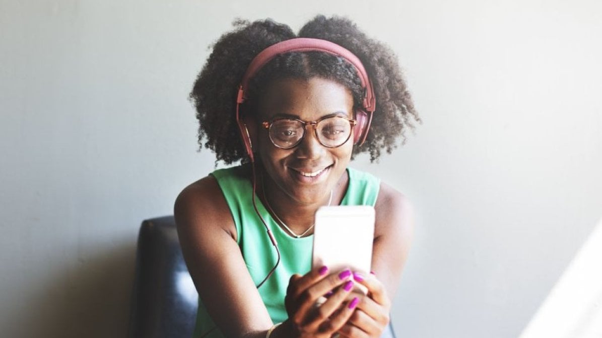 Student checking exam results on mobile