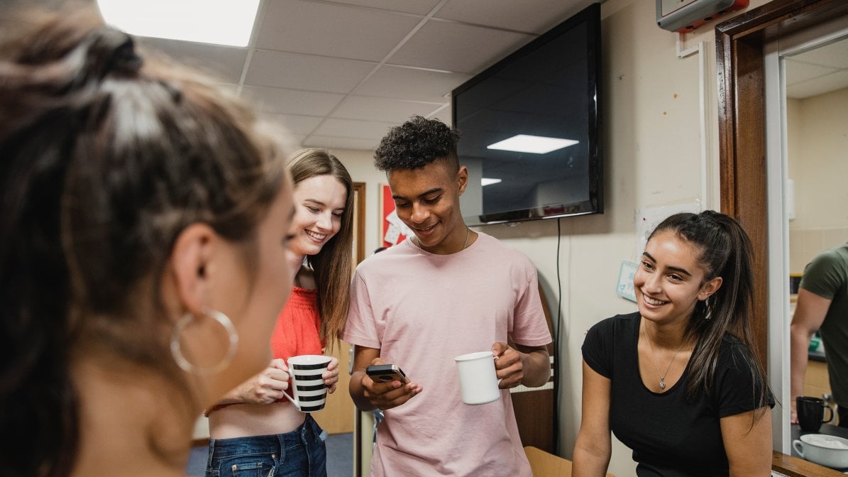 Students talking