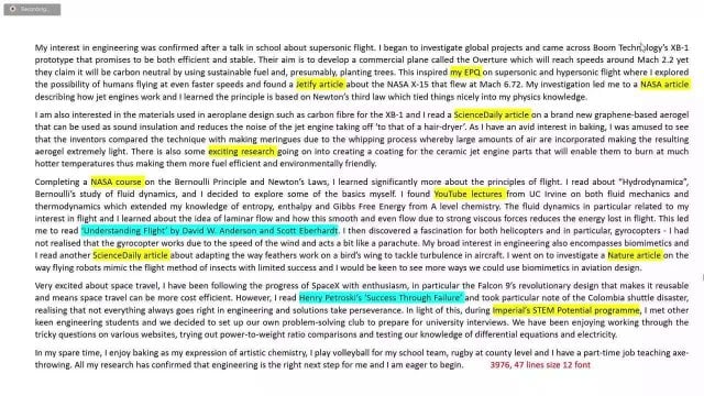 how long should personal statement be ucas