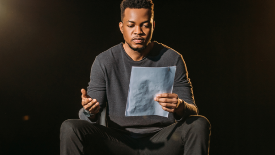 An actor learning their lines