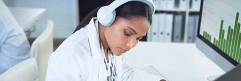 student at computer