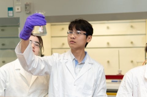 Chemistry students in laboratory