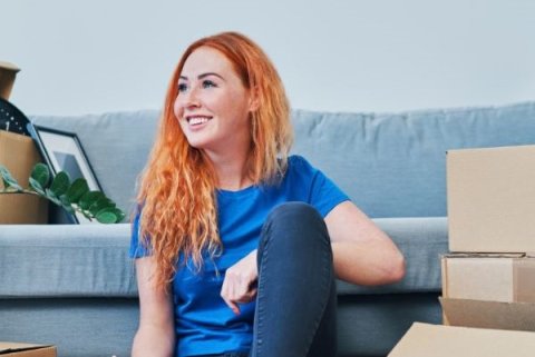 Student moving in to new accommodation 