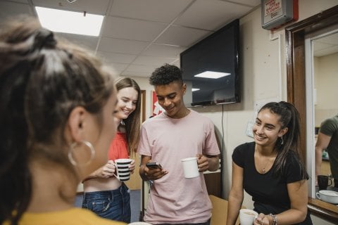 Students in common area