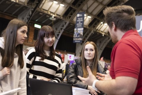 Students talking