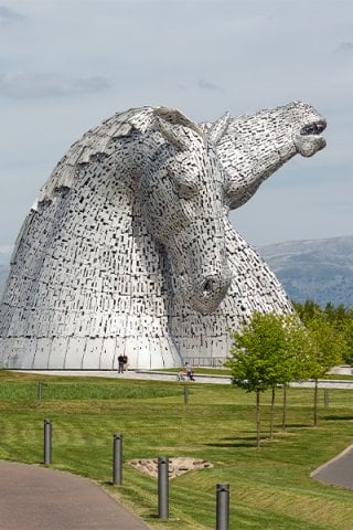 Horse structures Kelpies in Helix park Falkirk