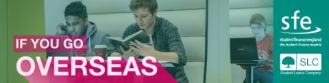 Two male students reading