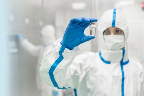 Man with vial 