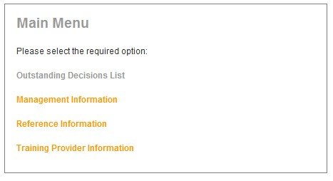 web-link main menu