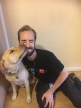 Psychology student, Juan, and his guide dog