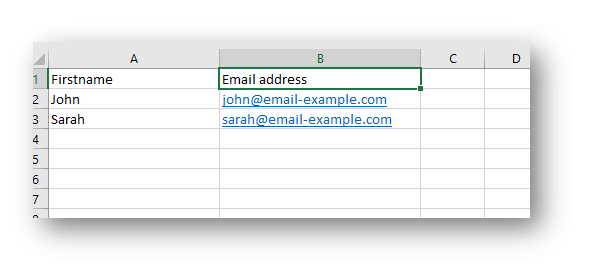 spreadsheet example
